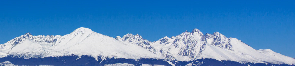 Snow-capped mountain panorama
